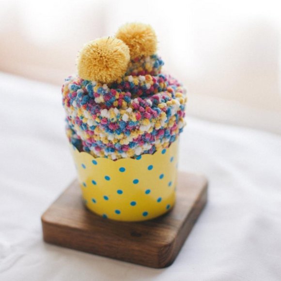 3 for $20 NWT Cozy Yellow Cupcake Socks - Picture 3 of 7